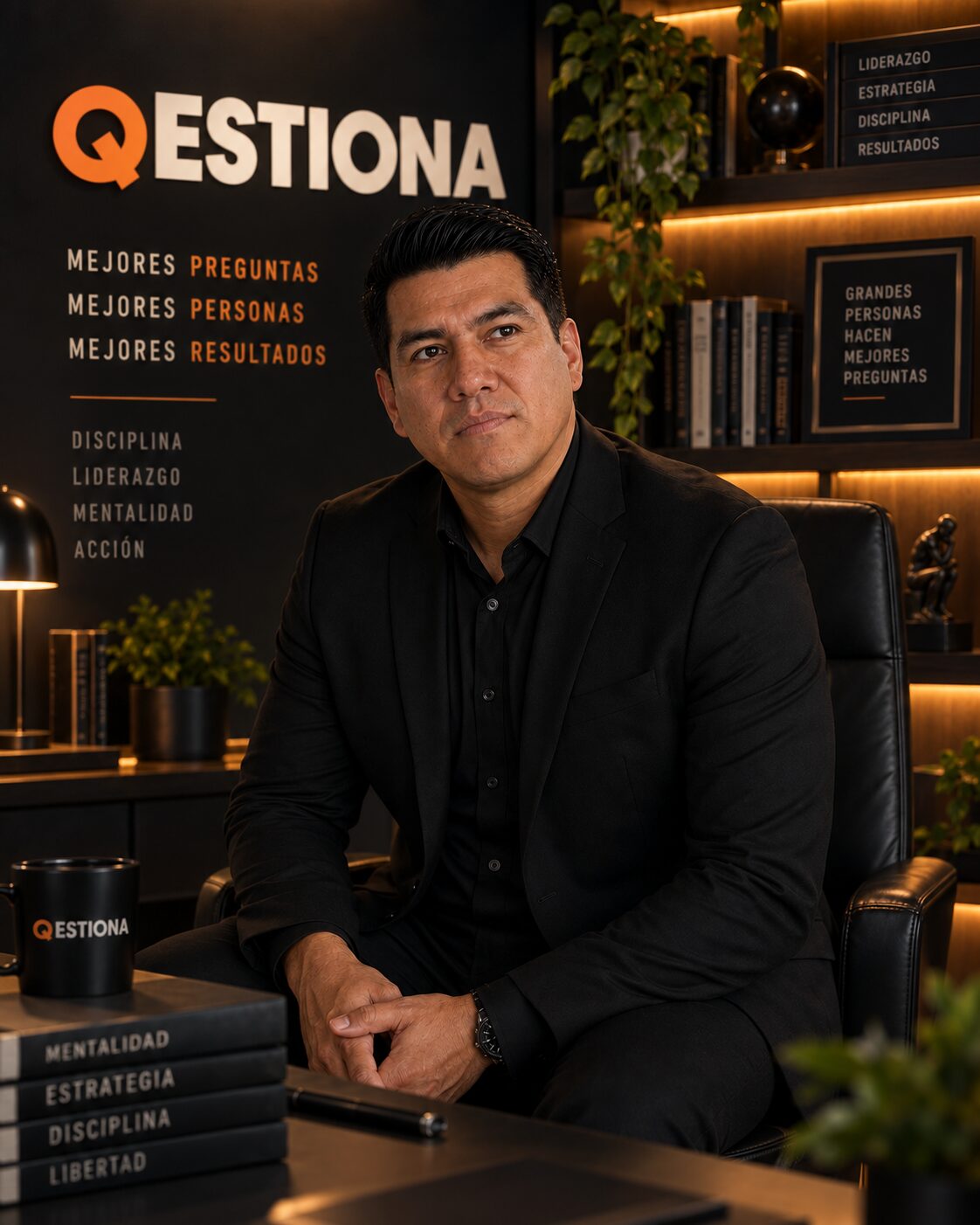 Frankie Piedra en su espacio de trabajo